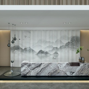 新中式前台3D模型下载